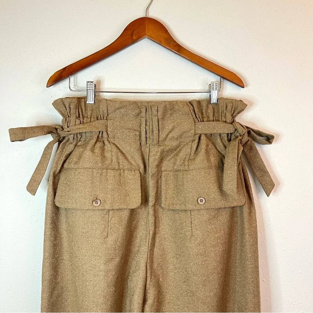 Free People Paperbag Ties High Waist Tan Women’s Pants Size Medium NWT